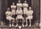 1933 Gym team. Back l-r: DER Scarr, Charles-Jones, DPR Scarr. Front l-r: Aspden, Bell, Toone
